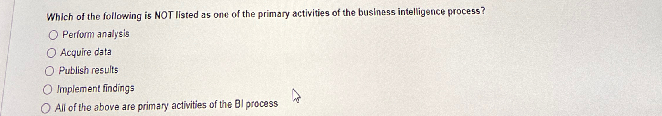 Which of the following is NOT listed as one of