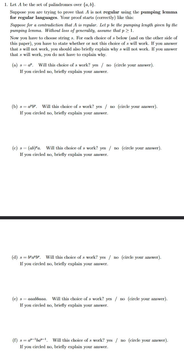 Help with CS theory PLEASE and THANK YOU! Show