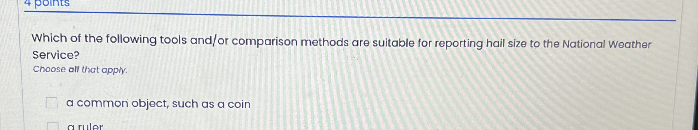 Which of the following tools and / or comparison