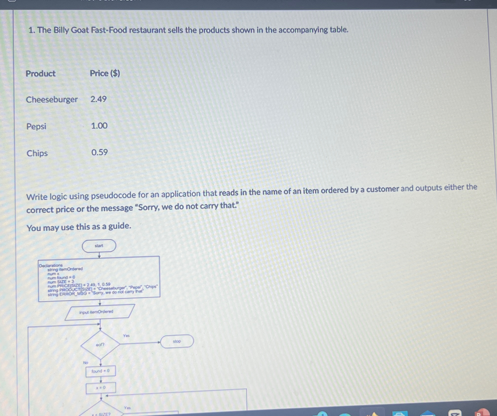 The Billy Goat Fast - Food restaurant sells the