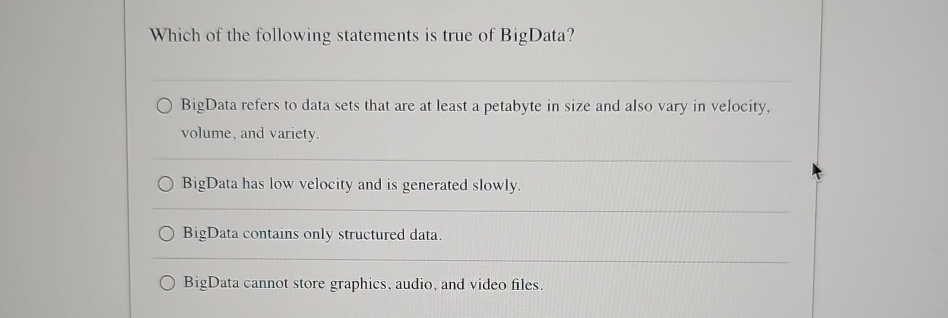 Which of the following statements is true of