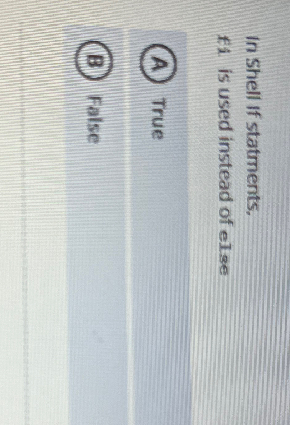 In Shell If statments, E i is used instead of
