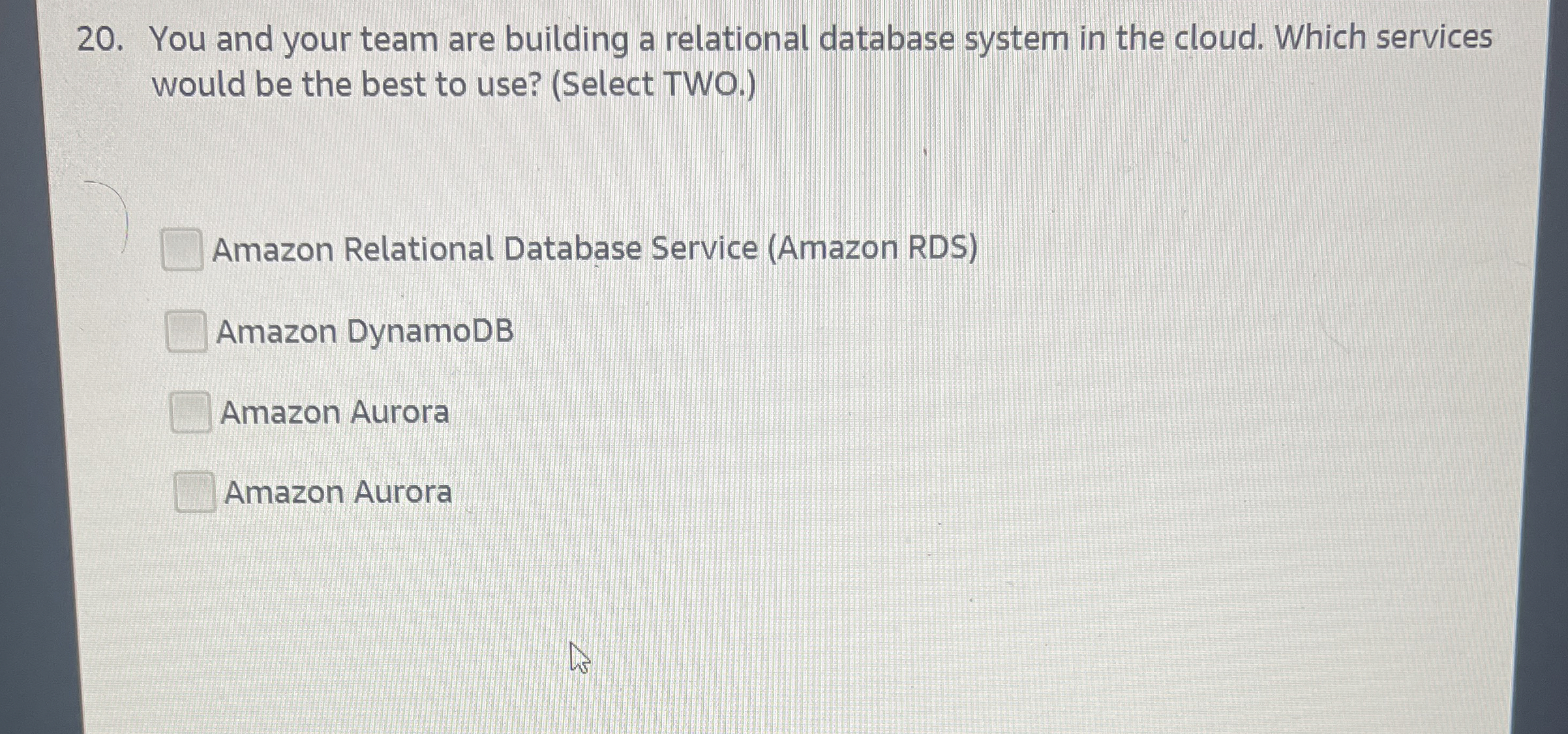 You and your team are building a relational