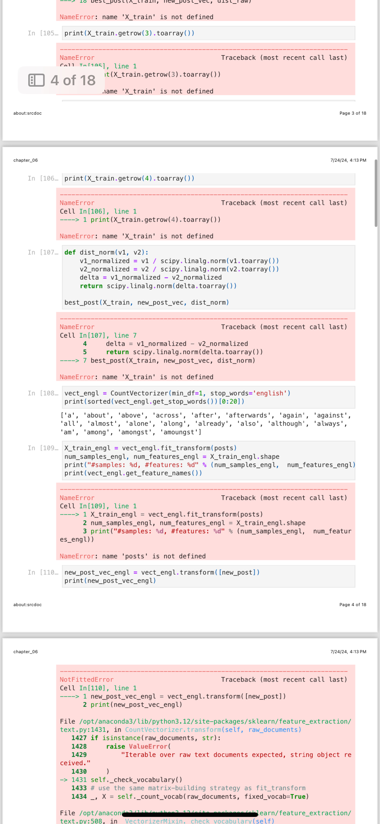 NameError: name ' X _ train' is not defined In [