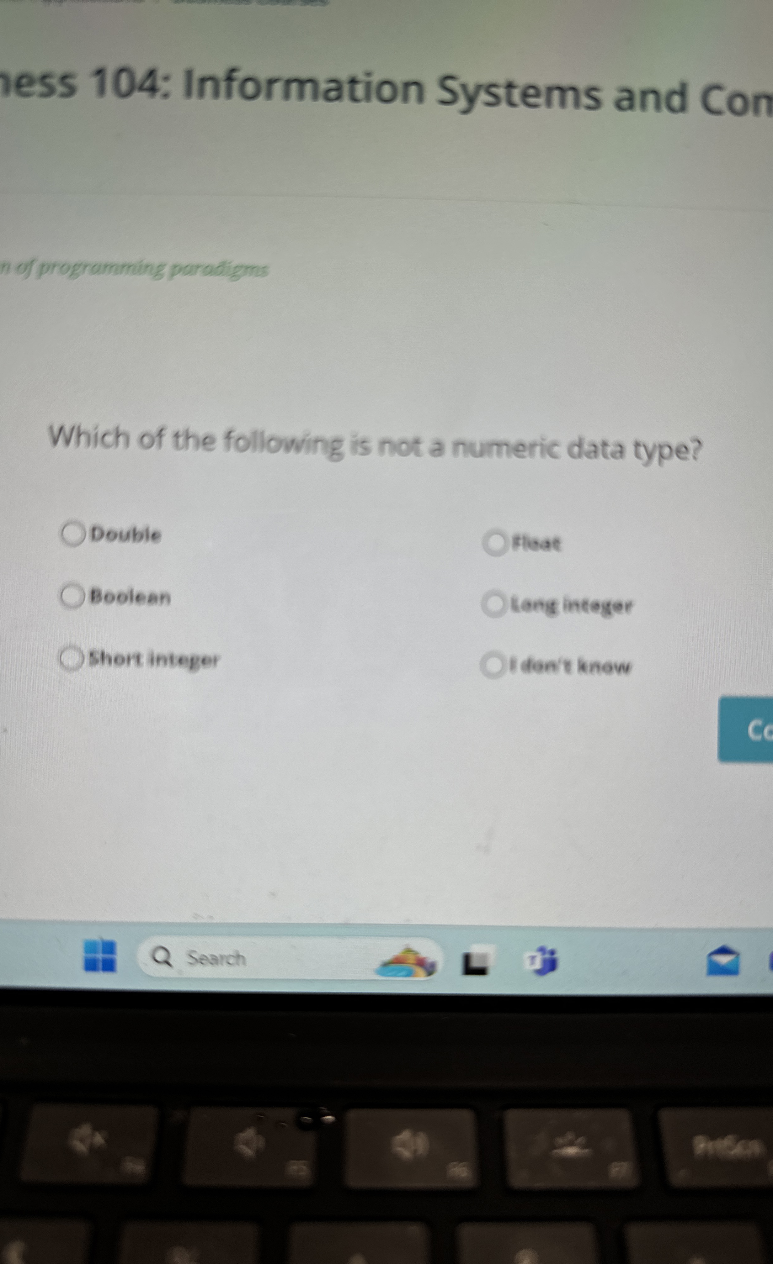 less 1 0 4 : Information Systems and Con n of