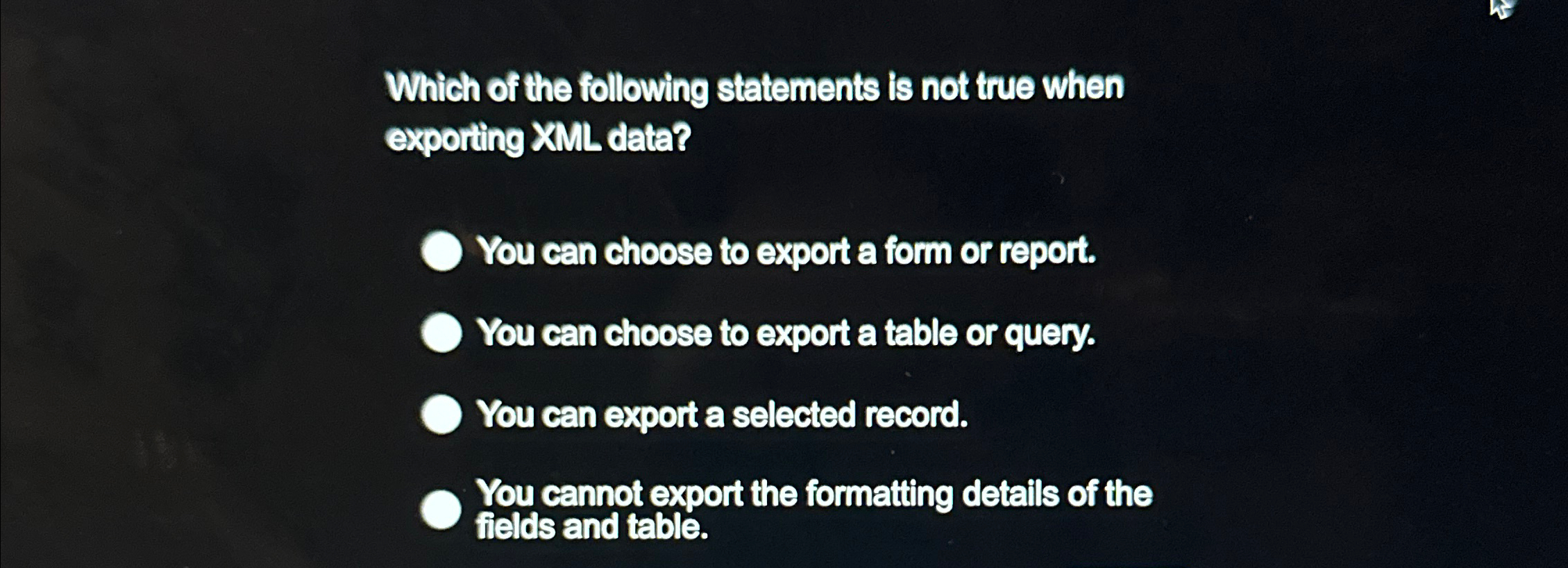 Which of the following statements is not true