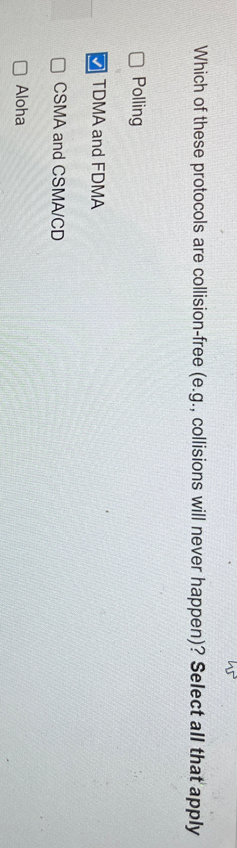 Which of these protocols are collision - free ( e