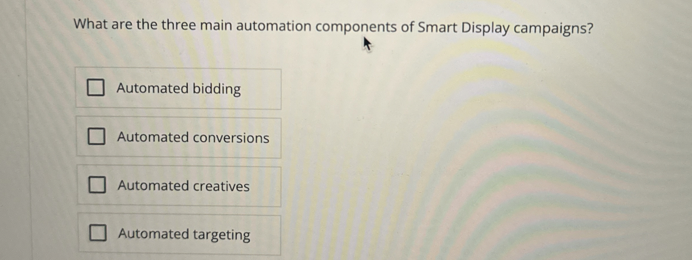What are the three main automation components of