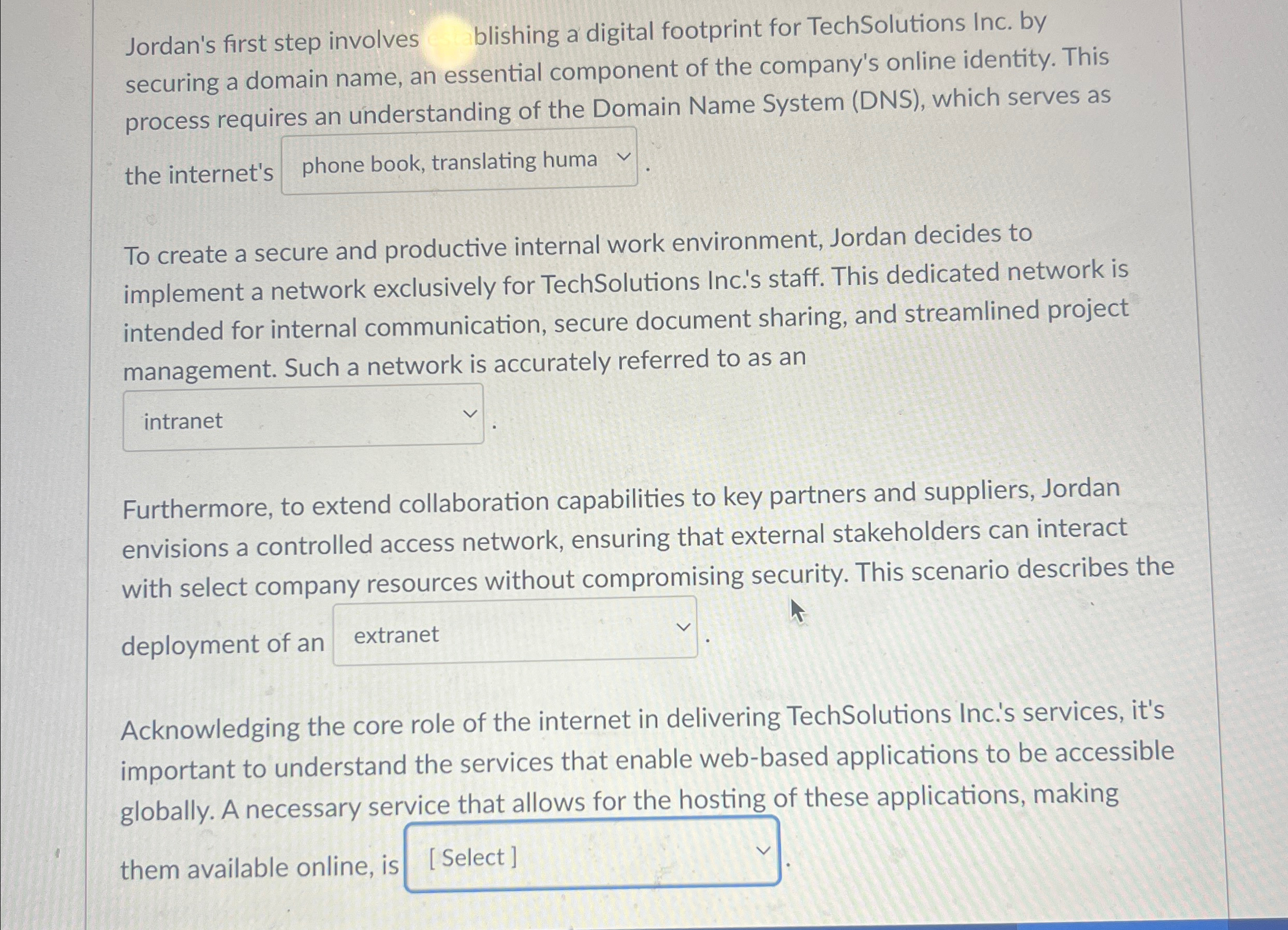 Jordan's first step involves blishing a digital