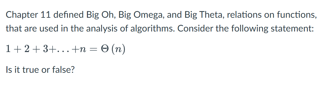 Chapter 1 1 defined Big Oh , Big Omega, and Big