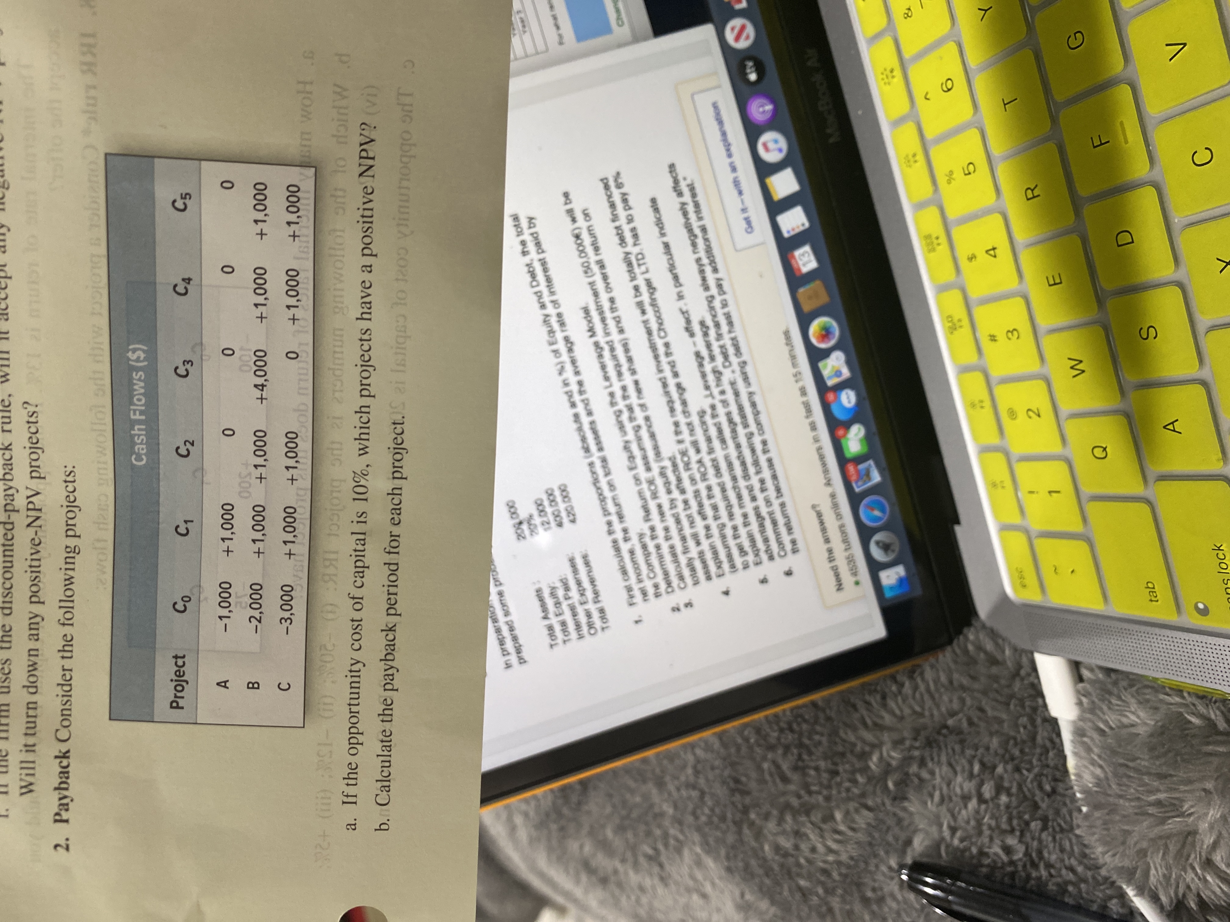 uses the discounted-payback rule, will 2. Payback