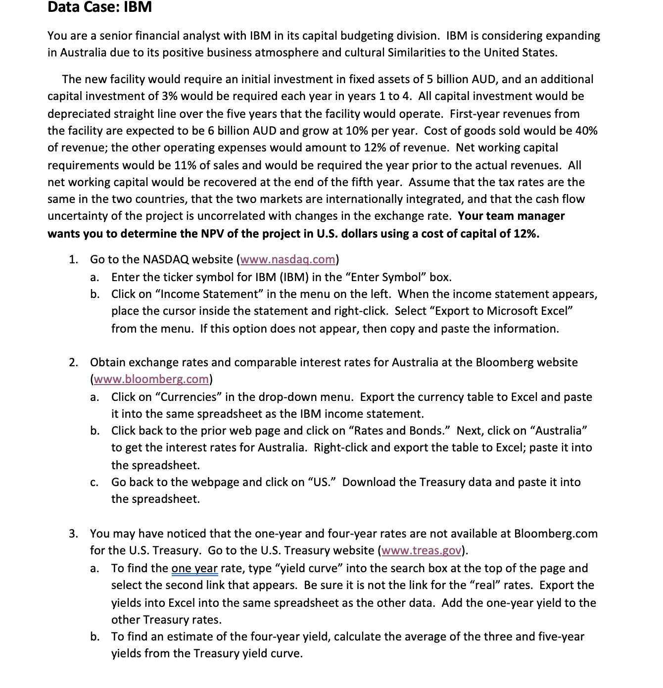 Please use excel to do this question , and it's