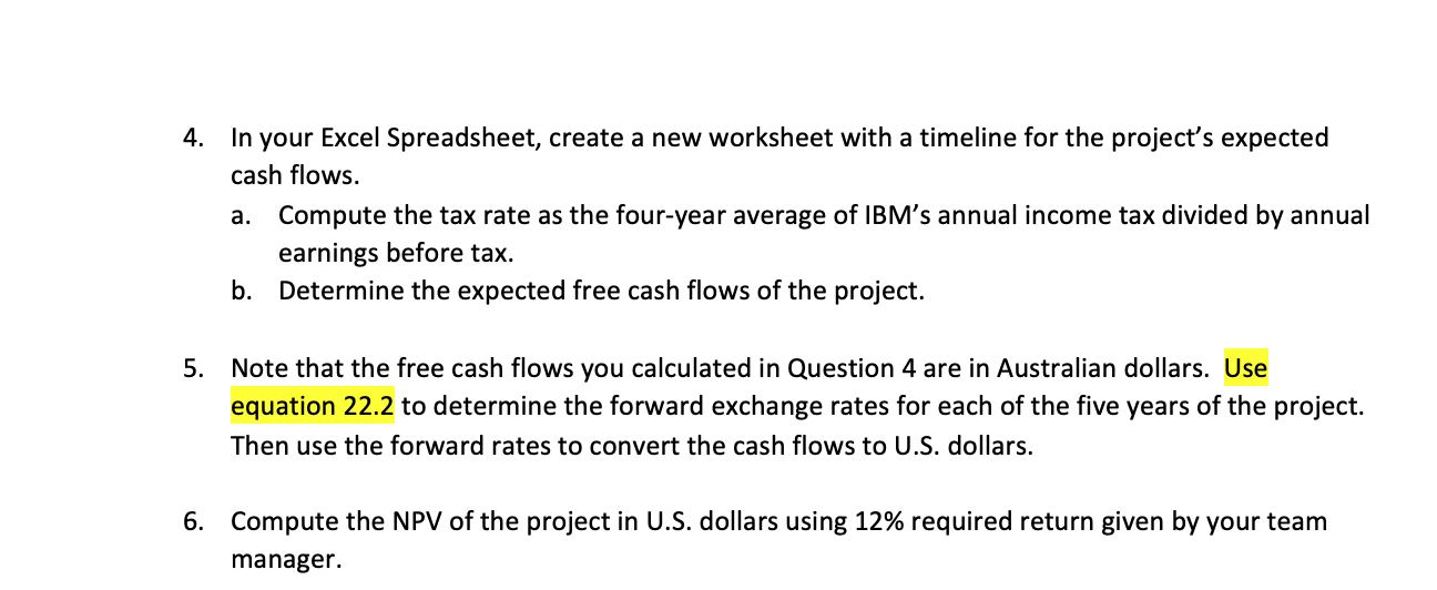 Please use excel to do this question , and it's