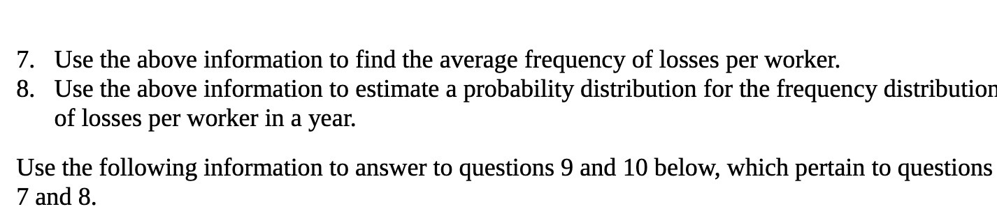 7. Use the above information to find the average