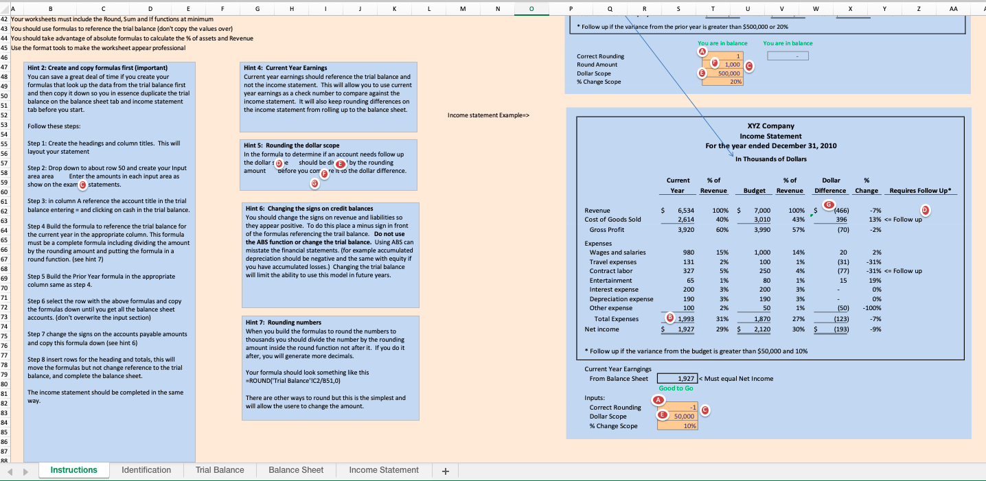 Excel Sheet Instructions \fJ19 X V fx A B C D E F