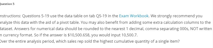 luestion 5 nstructions: Questions 519 use the