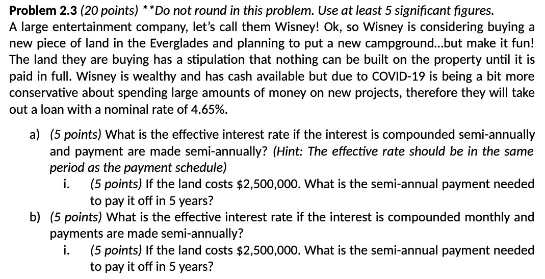 Problem 2.3 (20 points) \