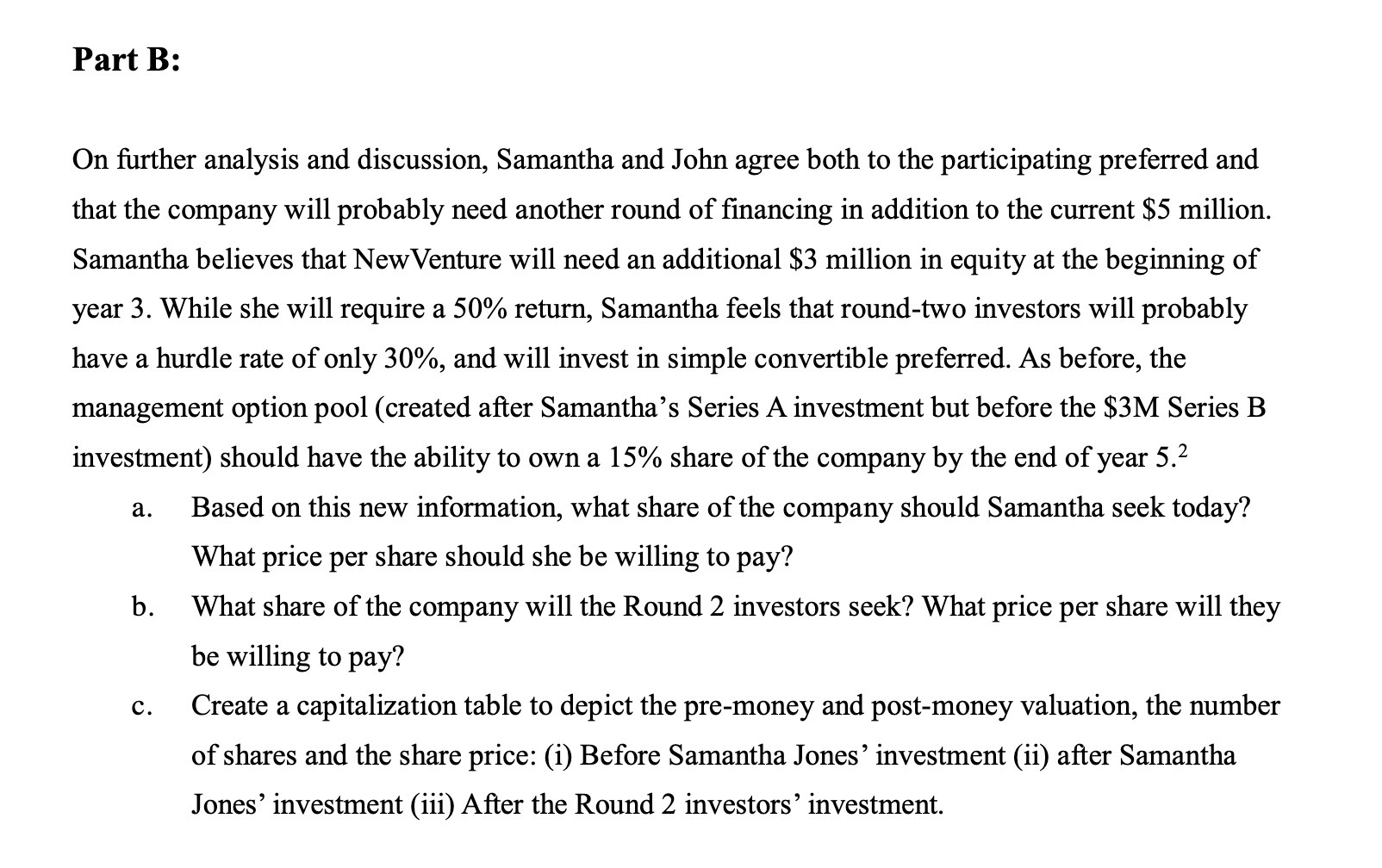 Part B: On further analysis and discussion,