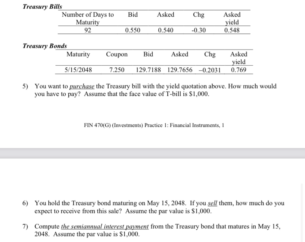 I already know question 5, I just need 6 and 7