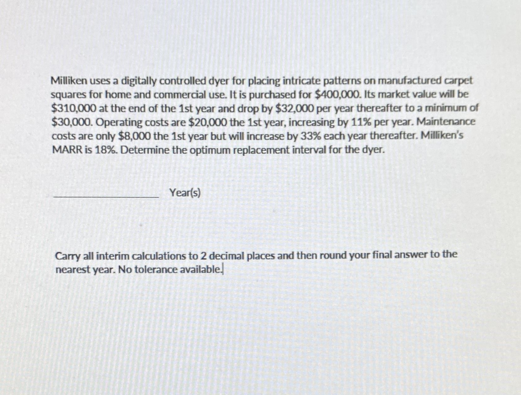 Milliken uses a digitally controlled dyer for