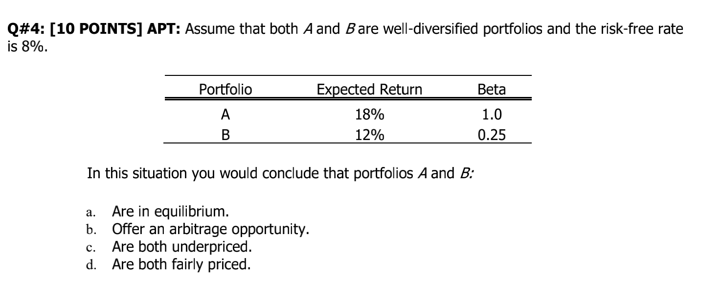 Q#4: [10 POINTS] APT: Assume that both A and Bare