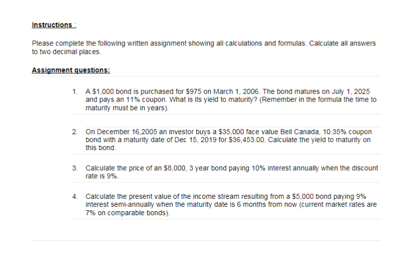 Instructions: Please complete the following