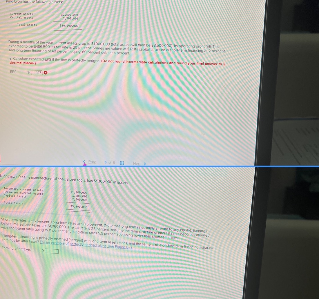 Please answer both King Lyon has the following