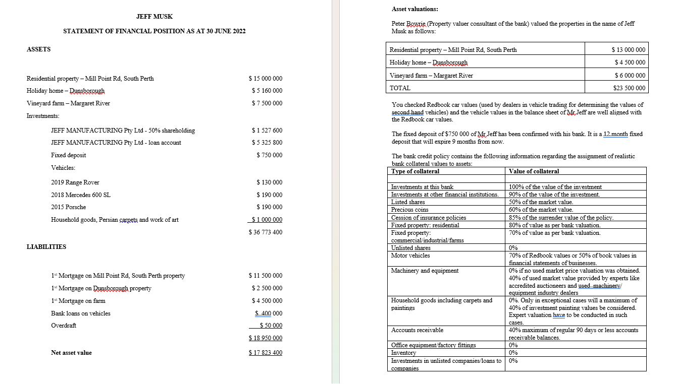 Please study the attached case study information