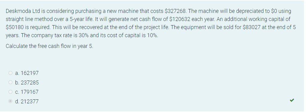 Deskmoda Ltd is considering purchasing a new