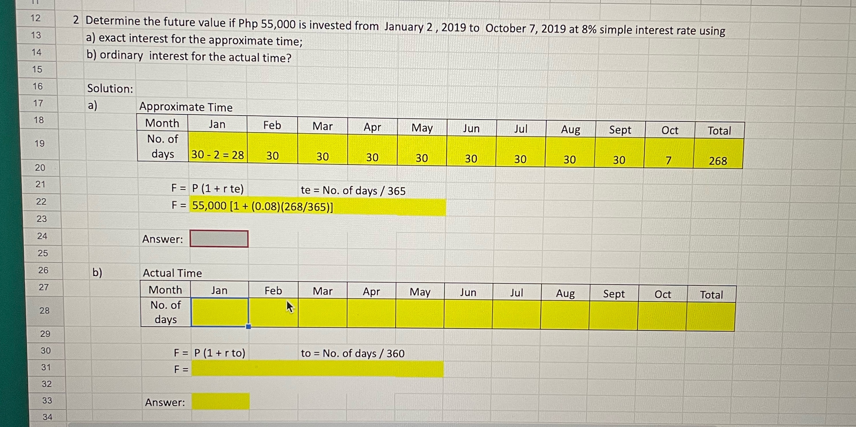 I need help doing this only for Letter B. 12 2