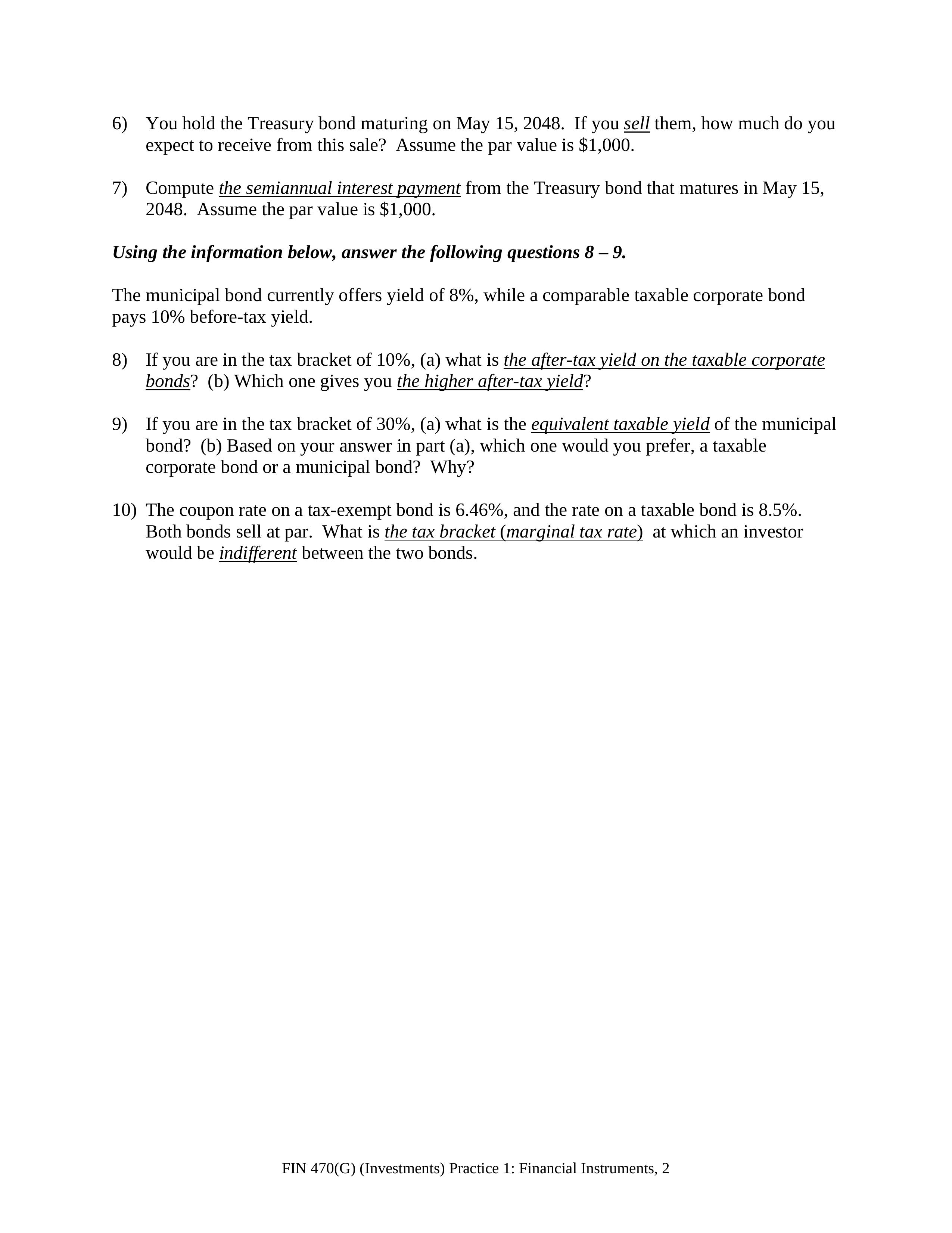 Practice 1 Module 2: Financial Instruments