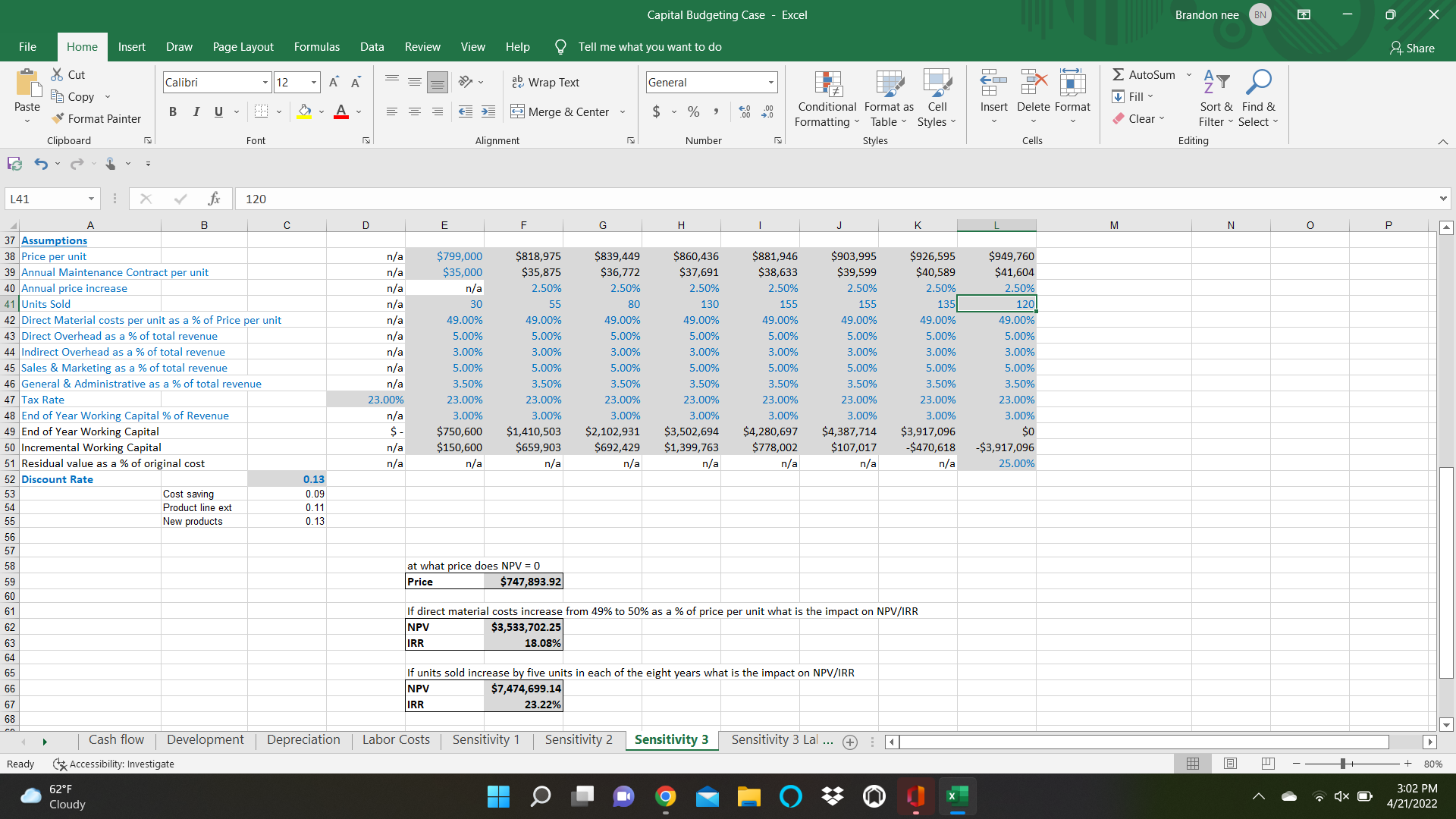 Please answer these questions excel work is