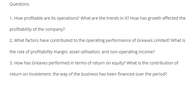 Questions 1. How profitable are its operations?