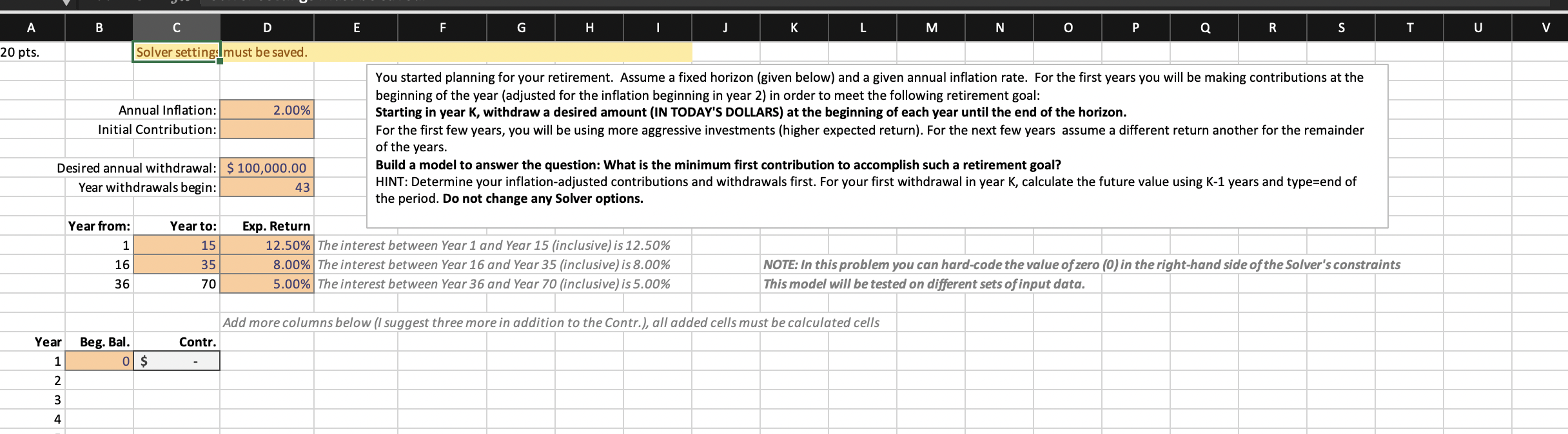 A B C D E F G H K M N O P Q R S T U V 20 pts.