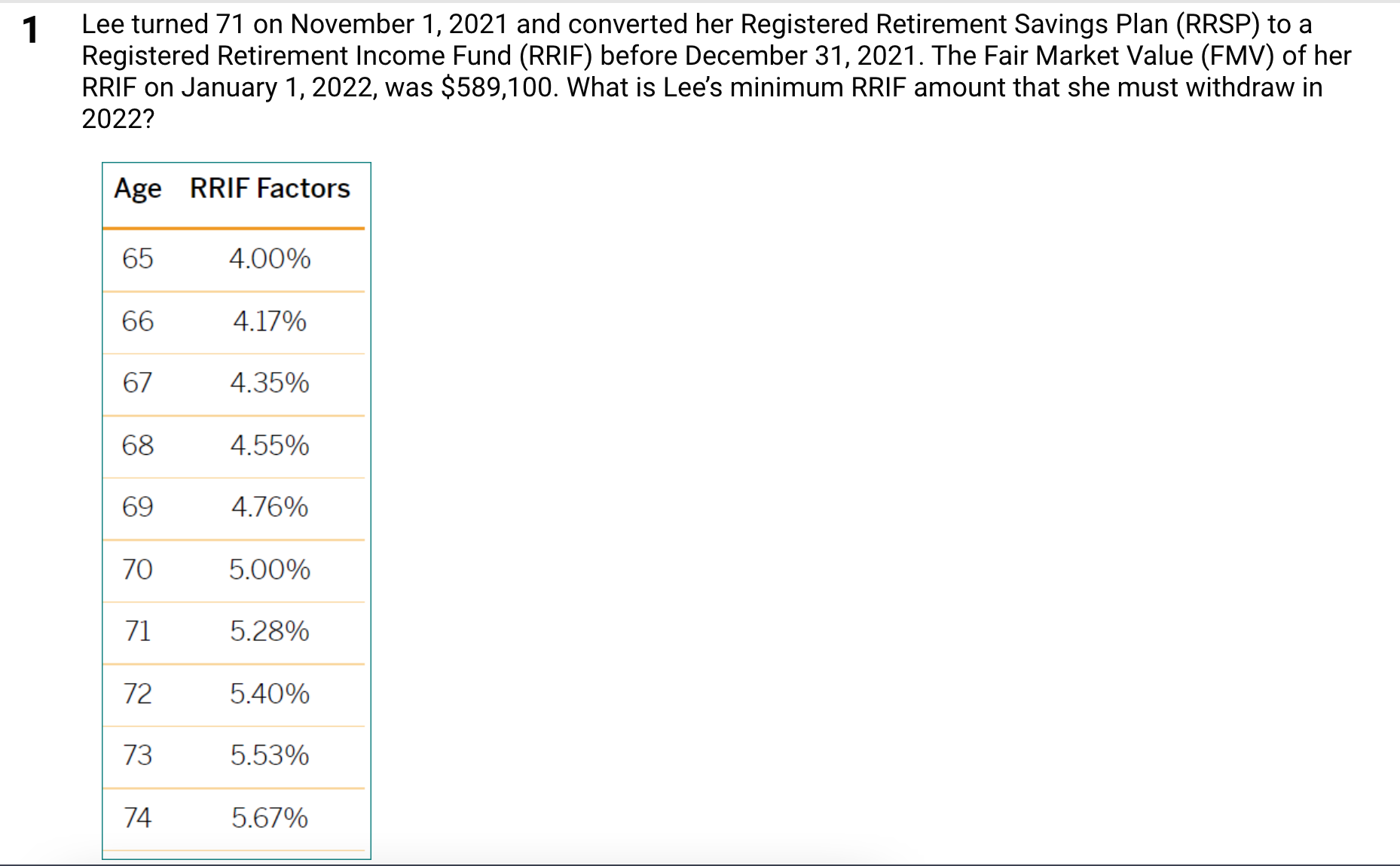 Please help me with this 1 Lee turned 71 on