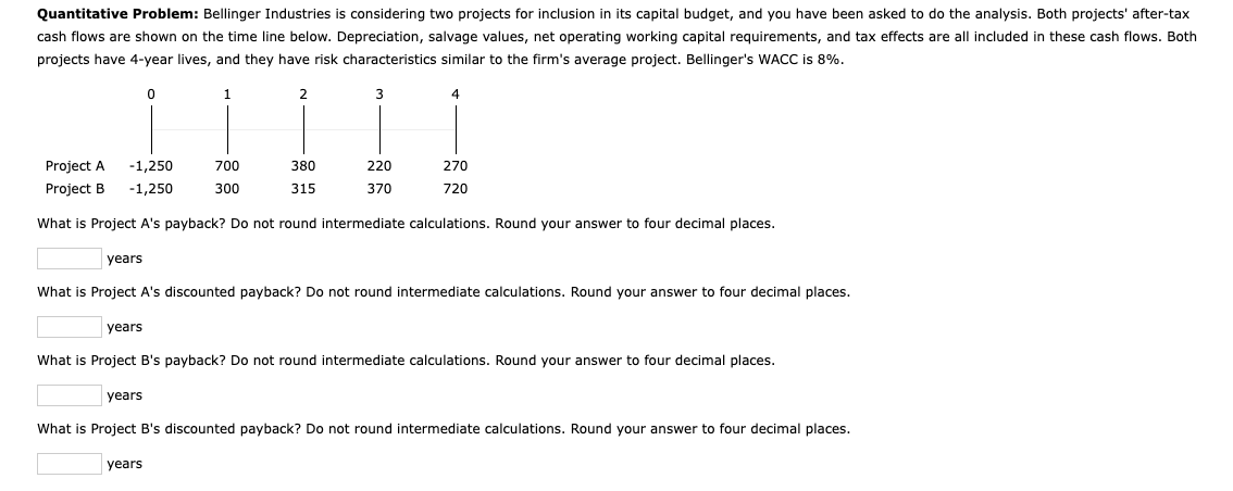 Quantitative Problem: Bellinger Industria is
