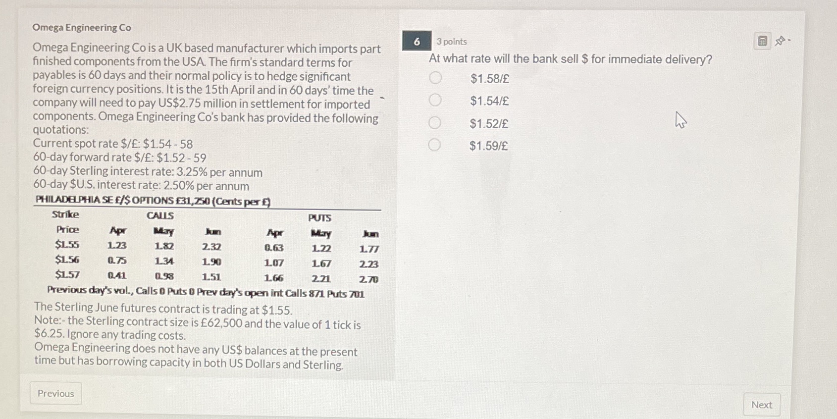 Omega Engineering Co 6 3 points Omega Engineering