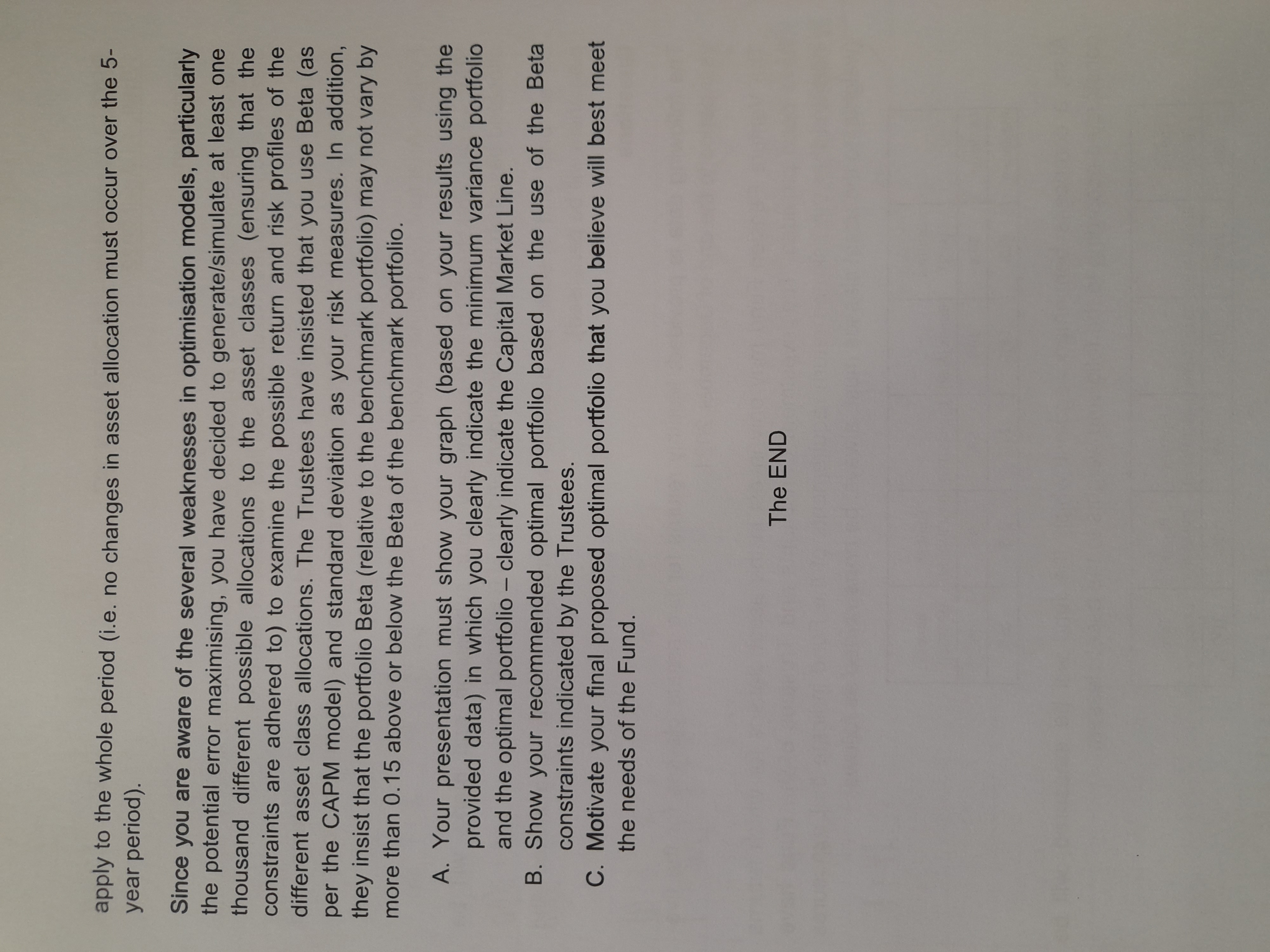 Questions The following data is provided: Monthly