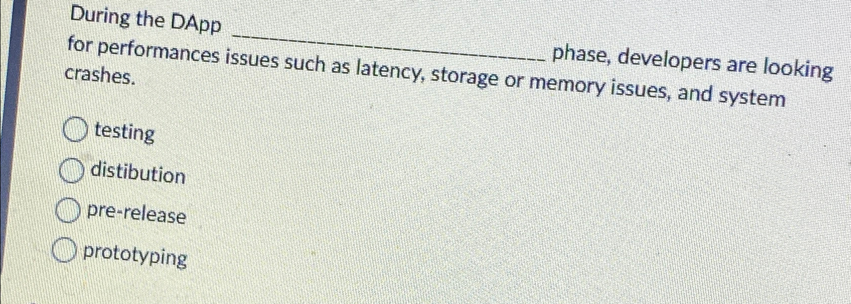 During the DApp q , for performances issues such