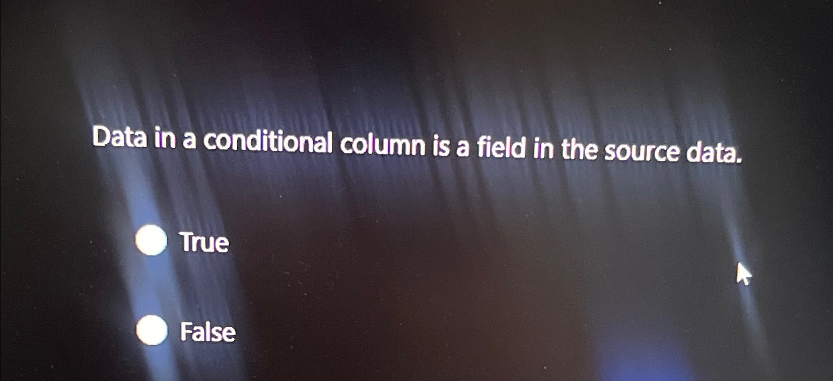 Data in a conditional column is a field in the