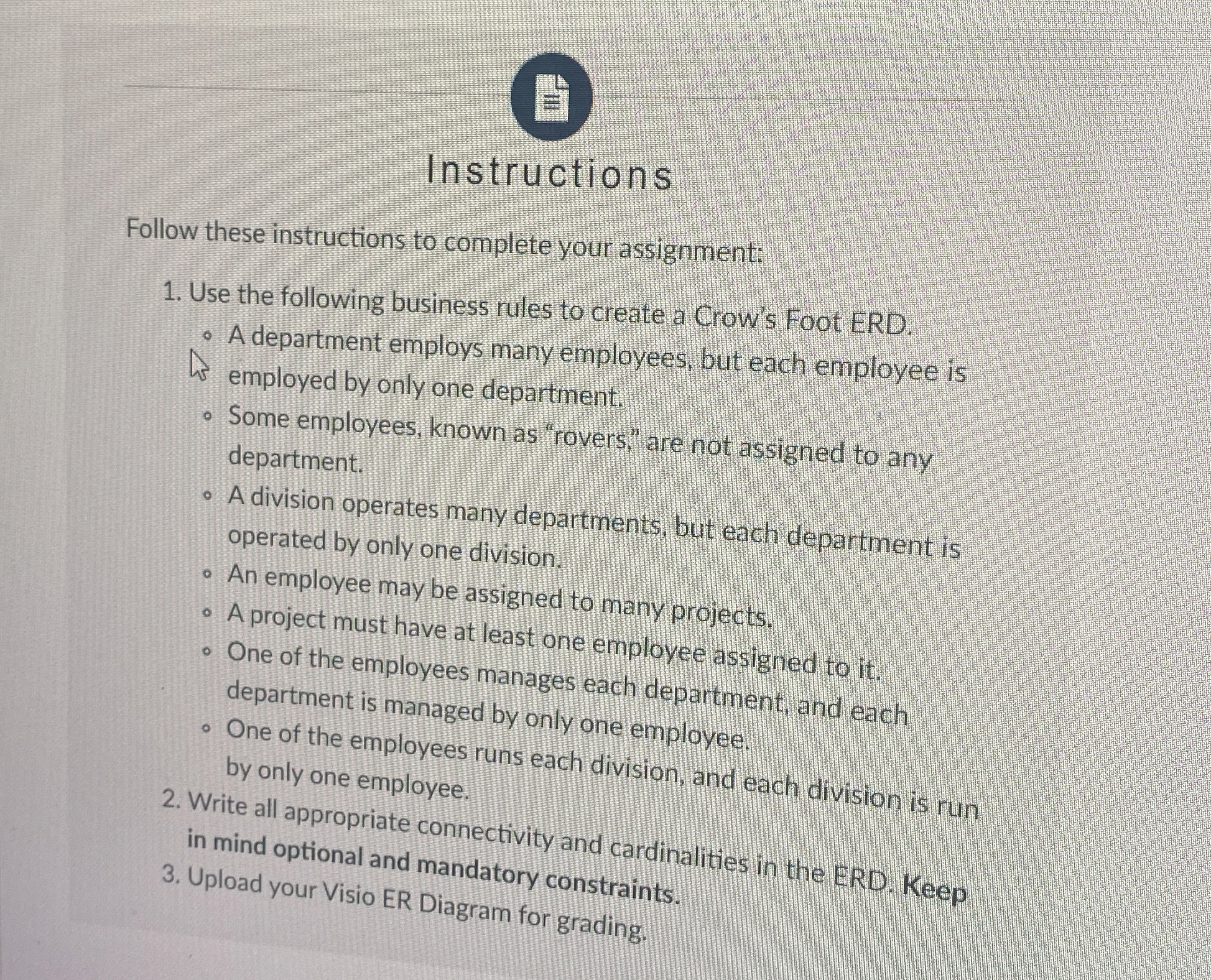Instructions Follow these instructions to