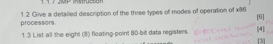 1 . 2 Give a detailed description of the three