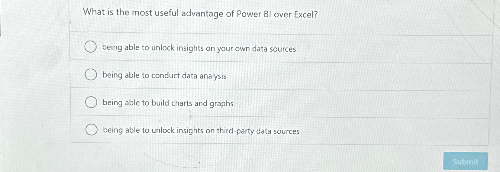 What is the most useful advantage of Power BI