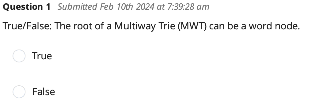 Question 1 Submitted Feb 1 0 th 2 0 2 4 at 7 : 3
