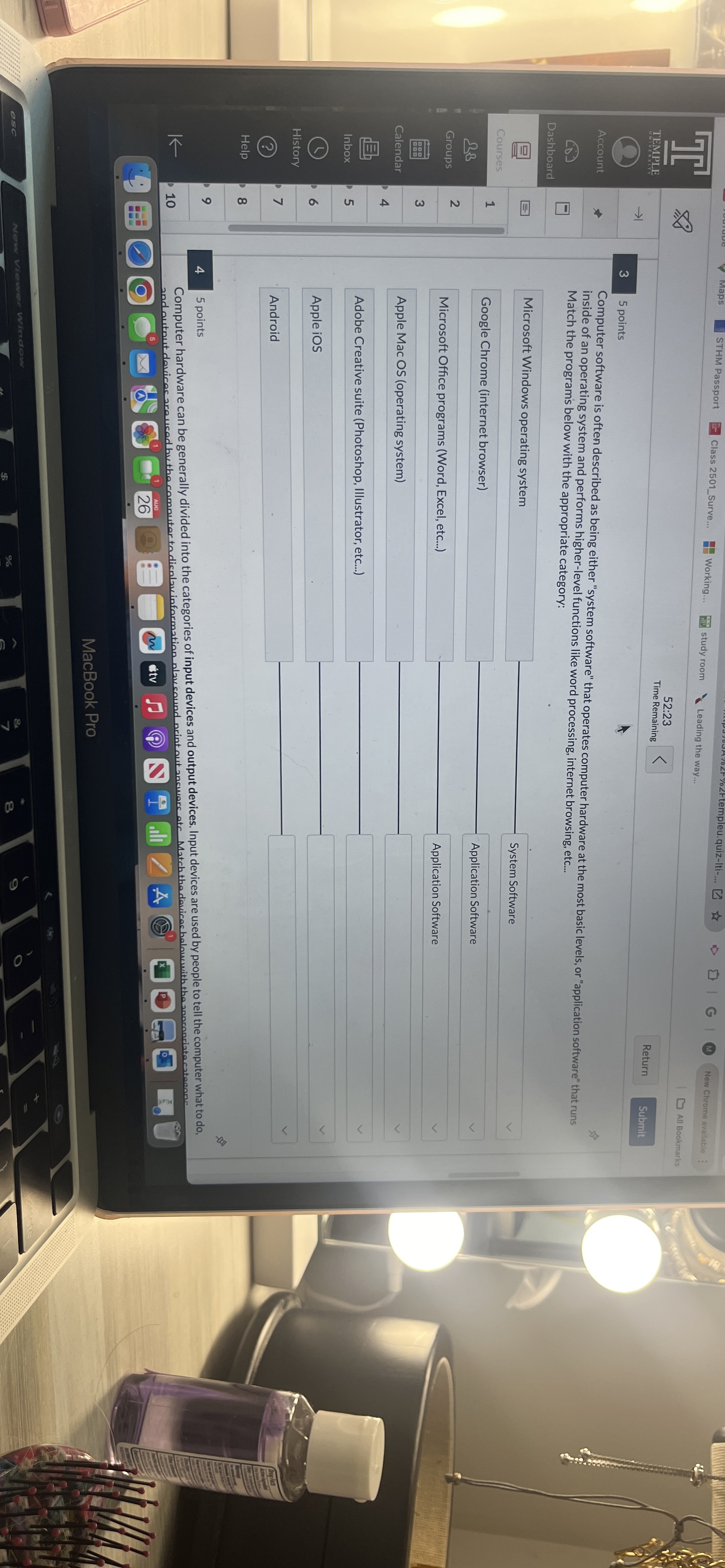 All Bookmarks 5 2 : 2 3 Time Remaining Return 3 5