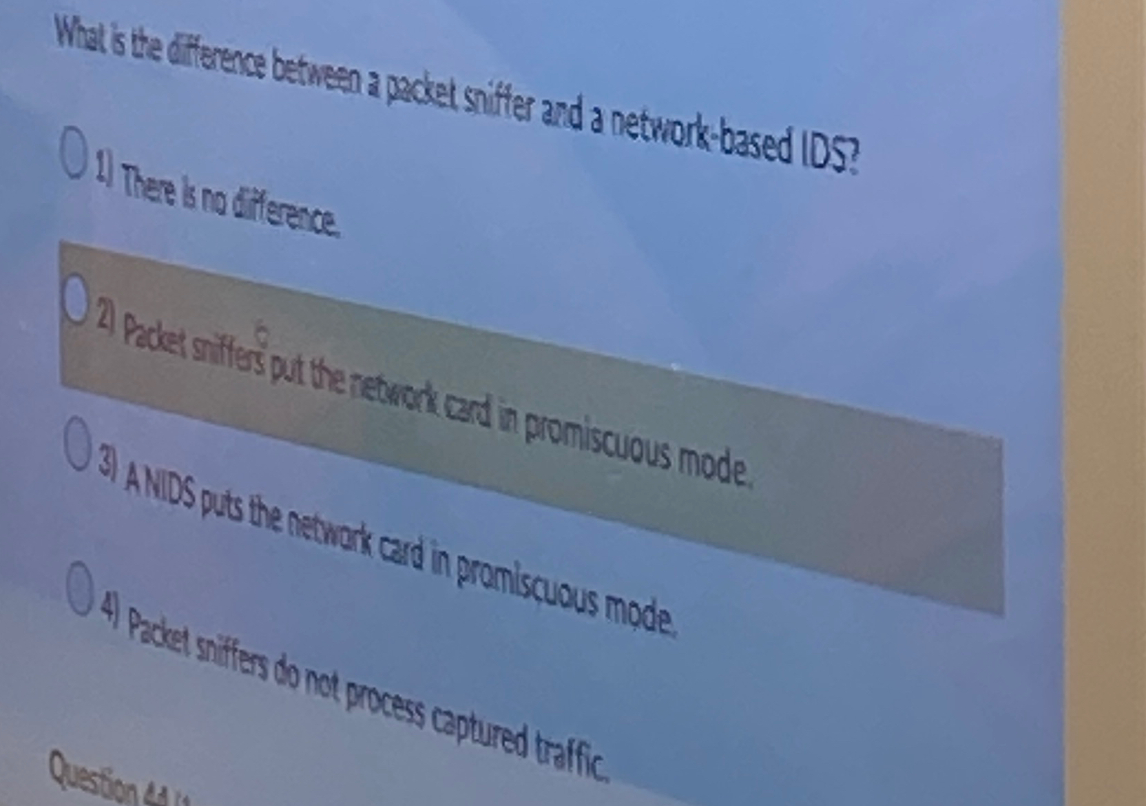 What is the difference between a packet sniffer