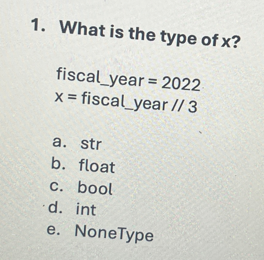 What is the type of x ? fiscal _ year = 2 0 2 2 x