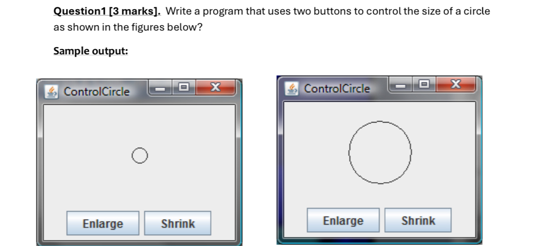 Question 1 [ 3 marks ] . Write a program that