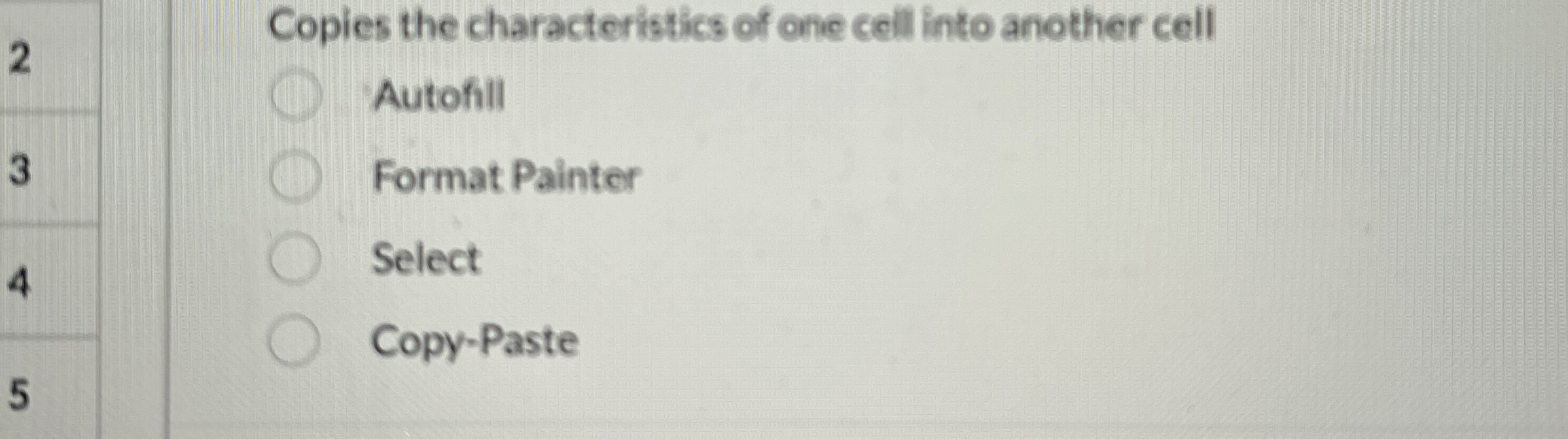 Copies the characteristics of one cell into