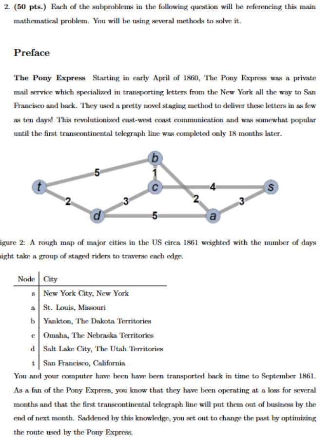 ( 5 0 pts . ) Each of the subproblems in the